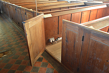Pews on the south side of the nave October 2015
